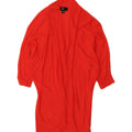 MOSSIMO Womens Longline Open Cardigan Sweater UK 10 Small Red Nylon Vintage Mossimo and Second-Hand Mossimo from Messina Hembry 