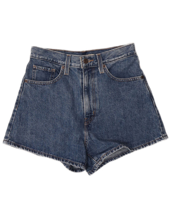 Levi's Womens High Waist Denim Shorts W27 Small  Blue Cotton