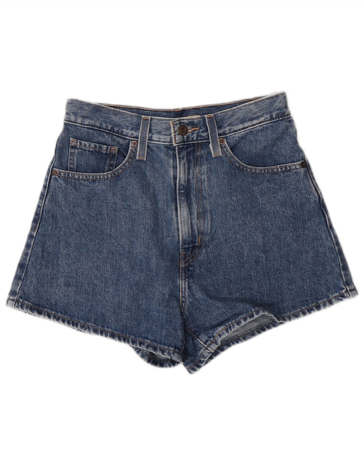 Levi's Womens High Waist Denim Shorts W27 Small  Blue Cotton