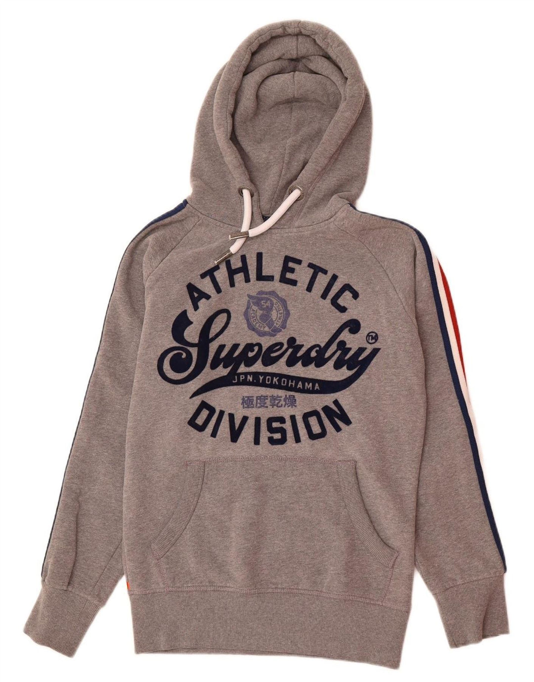 SUPERDRY Mens Graphic Hoodie Jumper XS Grey Cotton