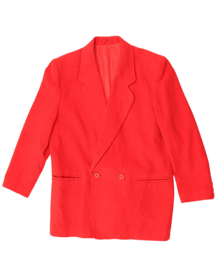 C&A Womens Double Breasted Blazer Jacket EU 40 Medium Red Polyester