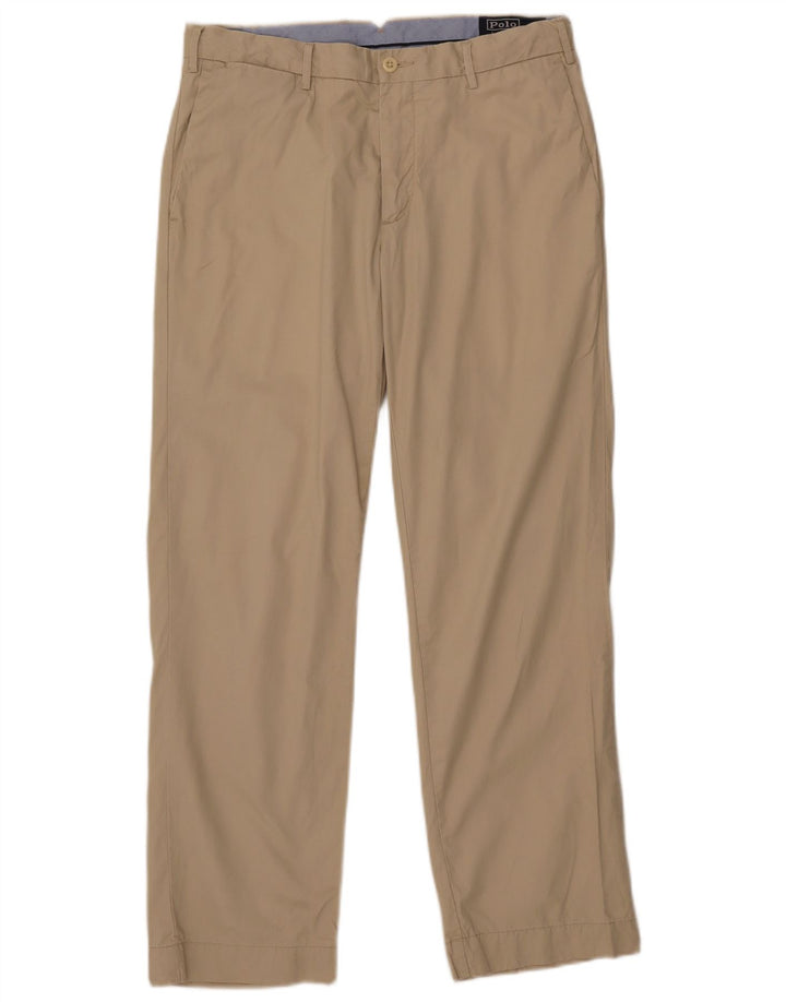 POLO RALPH LAUREN Mens Straight Classic Fit Chino Trousers W32 L30 Beige
