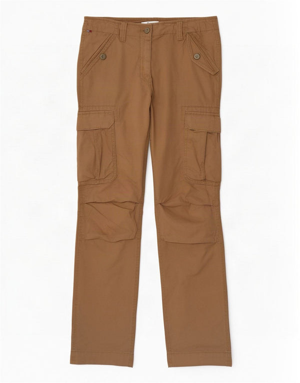 Tommy Hilfiger Mens Straight Cargo Trousers W32 L32 Beige Cotton