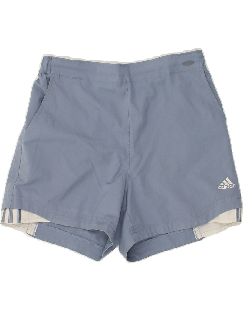 ADIDAS Womens Sport Shorts UK 14 Large Blue | Vintage Adidas | Thrift | Second-Hand Adidas | Used Clothing | Messina Hembry 