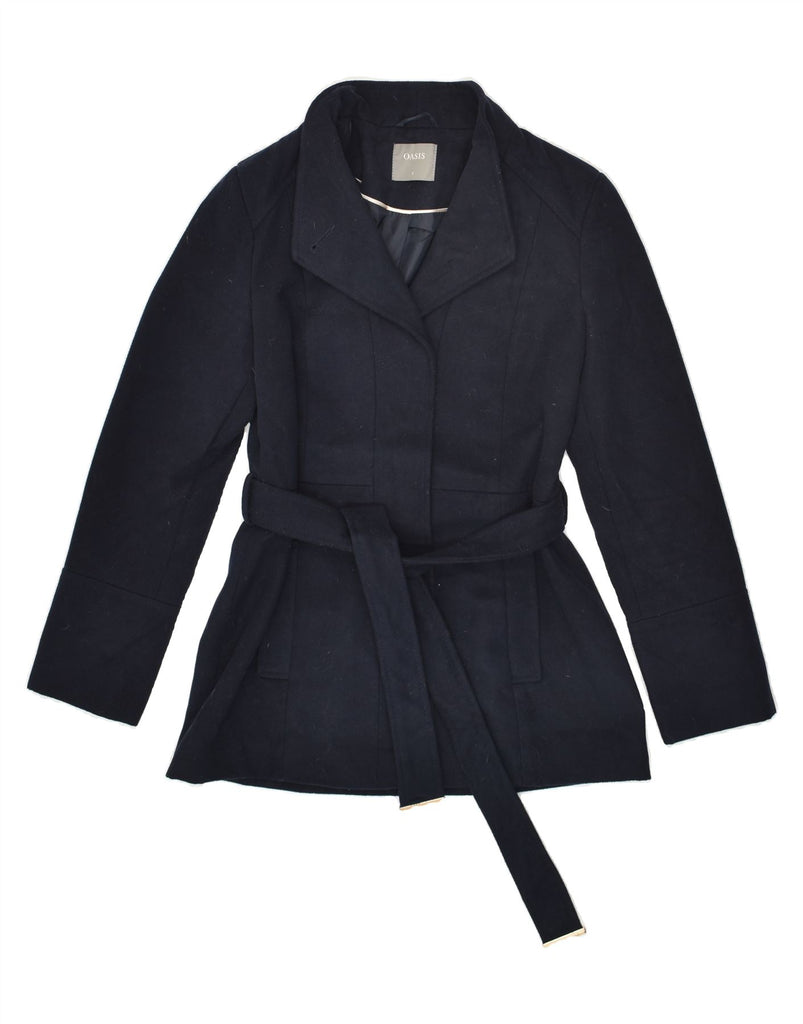 OASIS Womens Overcoat UK 10 Small Navy Blue | Vintage Oasis | Thrift | Second-Hand Oasis | Used Clothing | Messina Hembry 