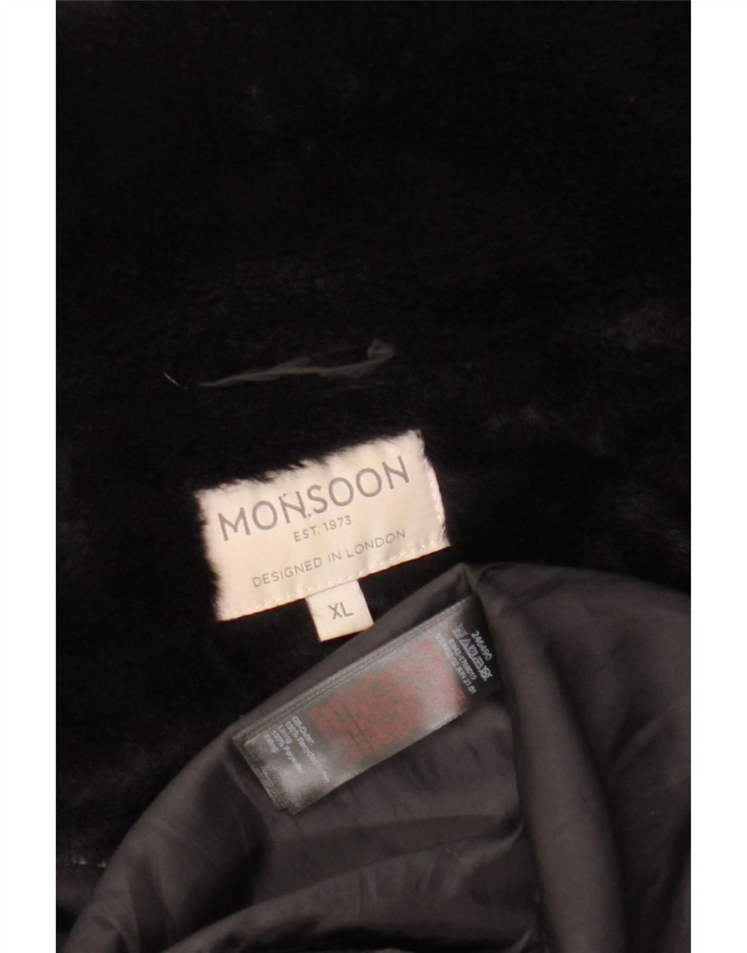 MONSOON Womens Padded Coat UK 18 XL Black Nylon