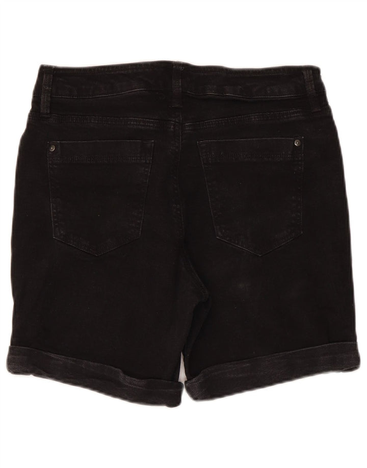 Dkny Womens Denim Shorts US 12 Large W30 Black Cotton