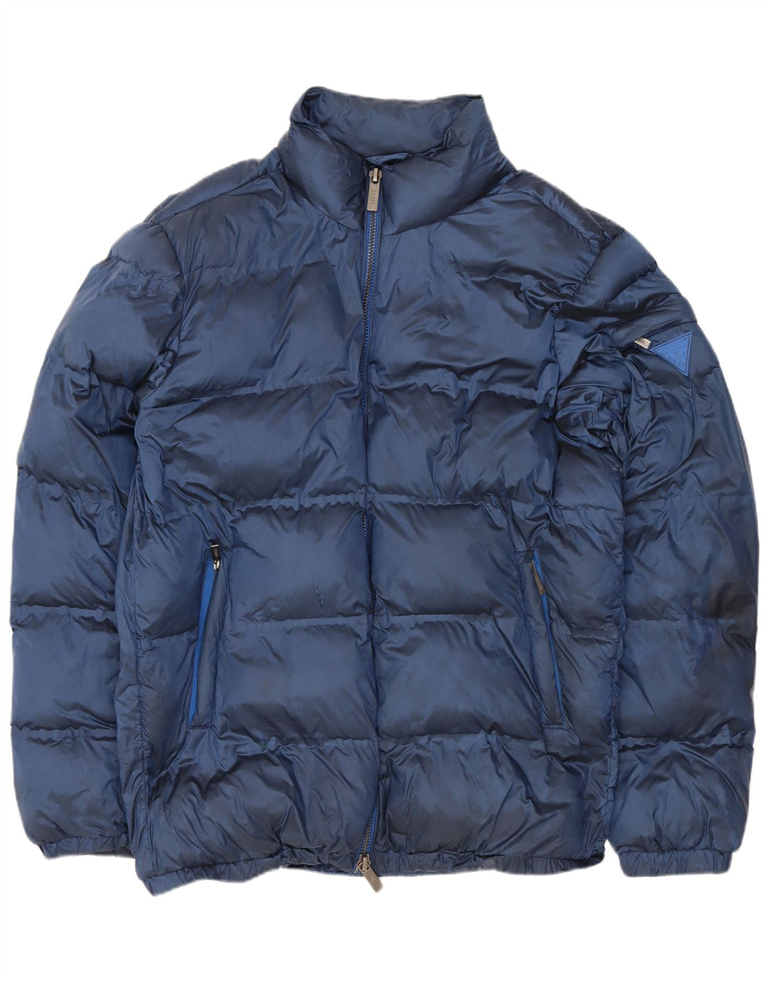 Guess Mens Padded Jacket UK 38 Medium Navy Blue Polyamide