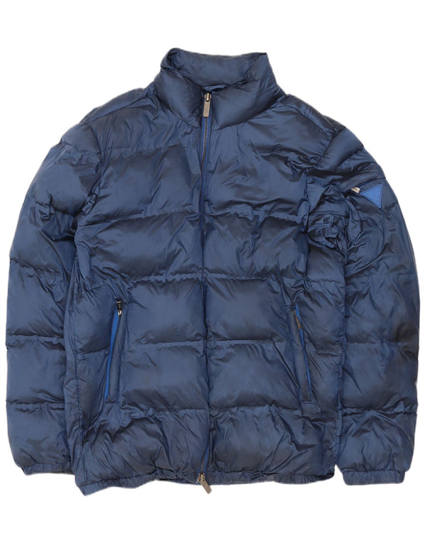 Guess Mens Padded Jacket UK 38 Medium Navy Blue Polyamide