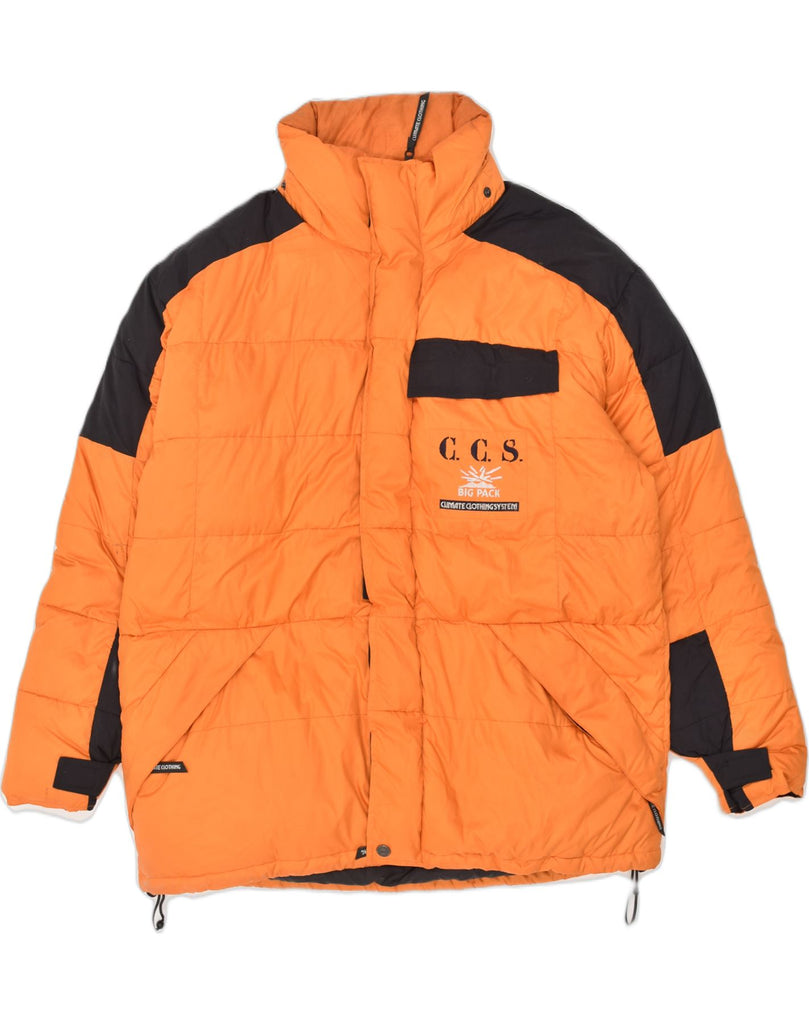 VINTAGE Mens Windbreaker Jacket UK 40 Large Orange Polyester | Vintage Vintage | Thrift | Second-Hand Vintage | Used Clothing | Messina Hembry 