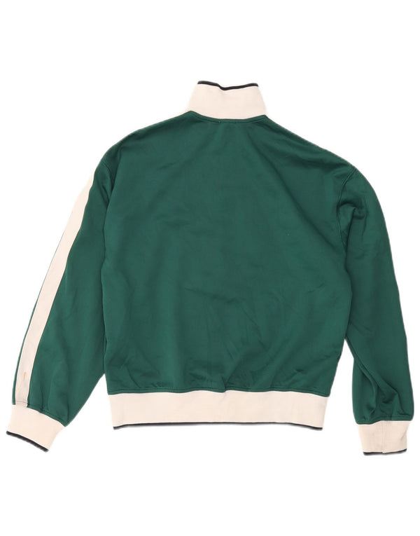 Zara Womens Tracksuit Top Jacket UK 10 Small Green Colourblock Polyester