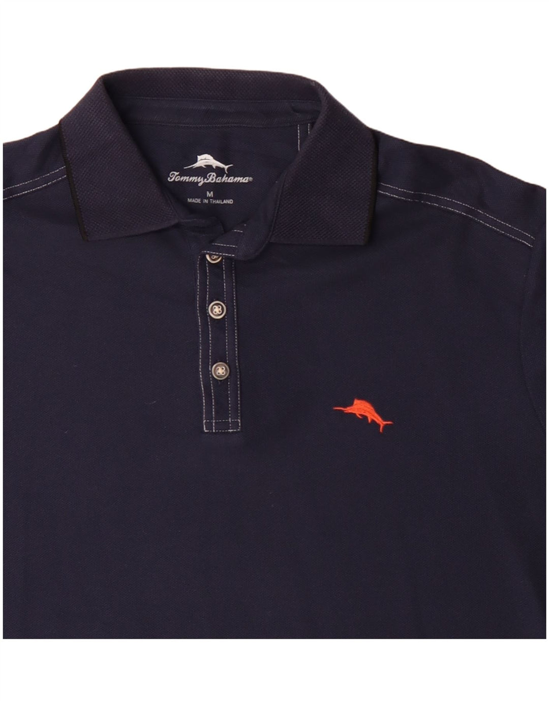 TOMMY BAHAMA Mens Polo Shirt Medium Navy Blue Cotton
