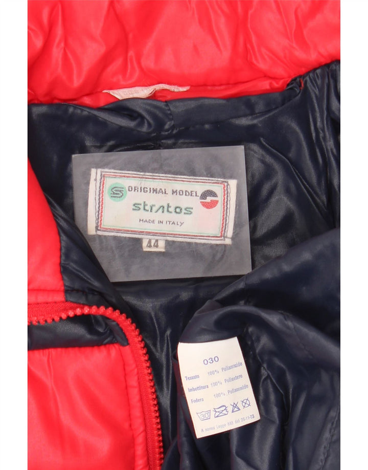 Stratos Womens Padded Jacket IT 44 Medium Red Colourblock Polyamide