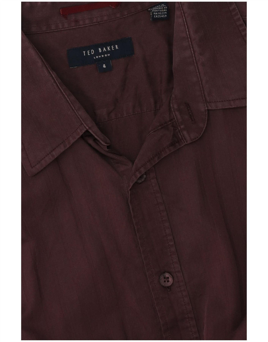 TED BAKER Mens Shirt Size 4 Large Burgundy