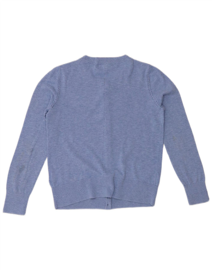WHITE STUFF Womens Cardigan Sweater UK 10 Small Blue Flecked Cotton