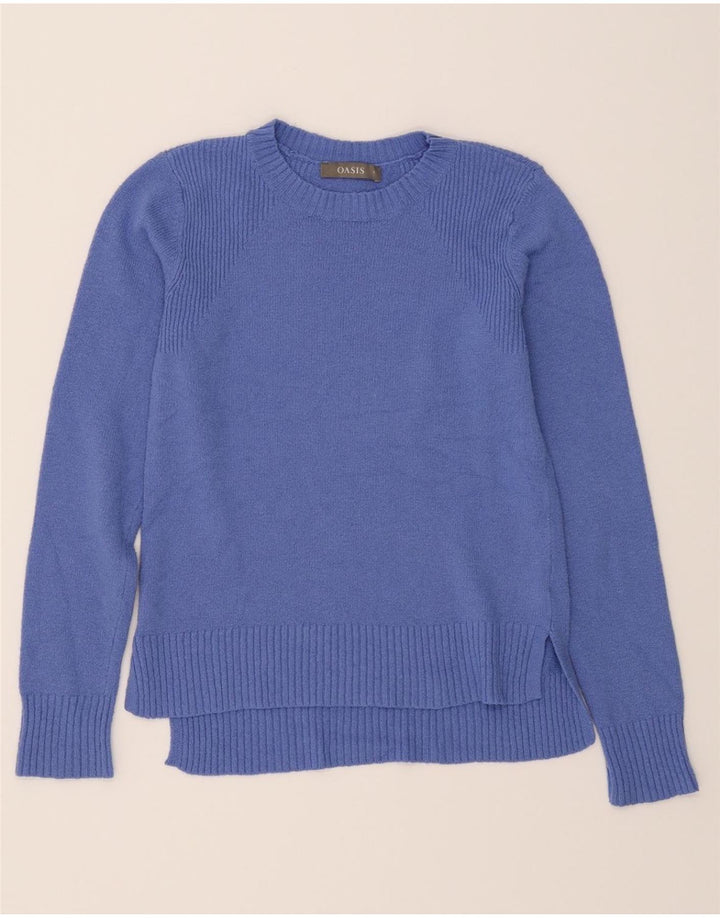 OASIS Womens Crew Neck Jumper Sweater UK 10 Small Blue Polyester Vintage Oasis and Second-Hand Oasis from Messina Hembry 
