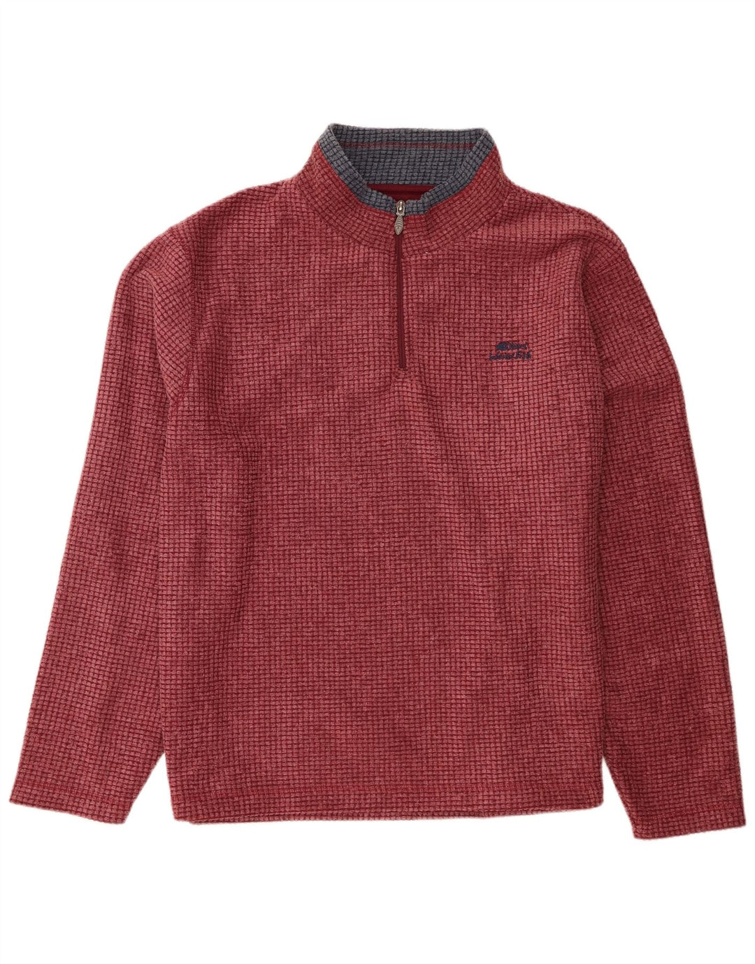 Weird Fish Mens Zip Neck Fleece Jumper 4XL Burgundy Polyester