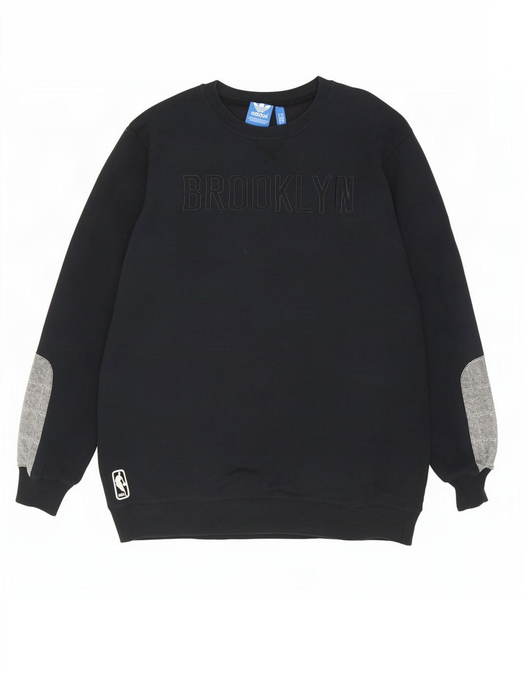 Adidas Mens Graphic Sweatshirt Jumper Large Black Colourblock Cotton