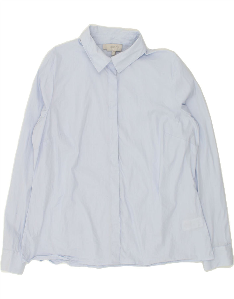 HOBBS Womens Shirt UK 18 XL Blue Cotton | Vintage Hobbs | Thrift | Second-Hand Hobbs | Used Clothing | Messina Hembry 