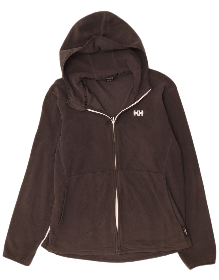 Helly Hansen Mens Hooded Fleece Jacket UK 40 Large Grey Polyester