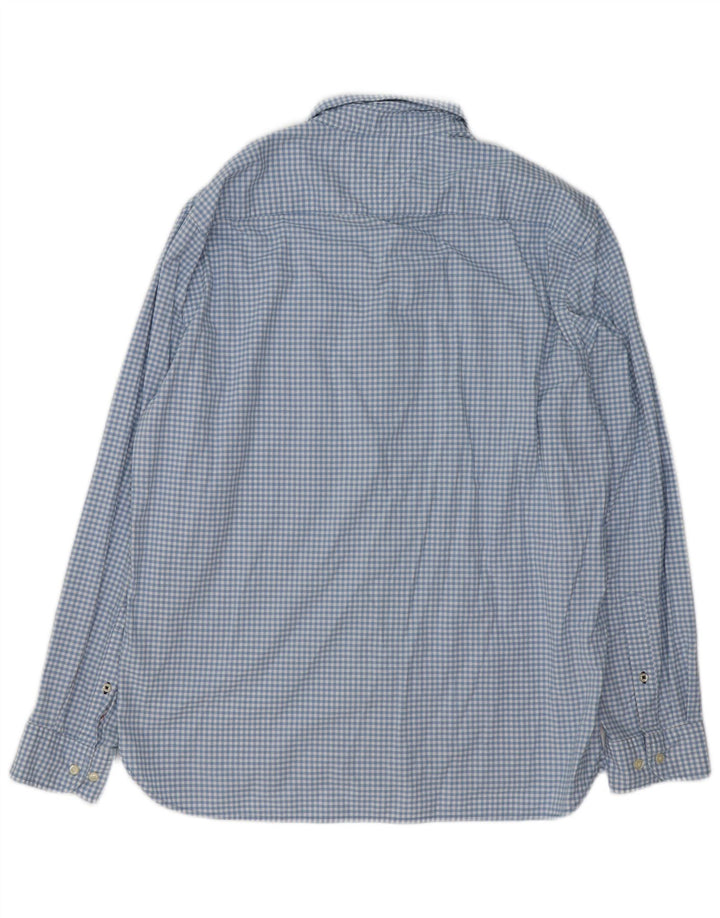 TOMMY HILFIGER Mens Regular Fit Shirt XL Blue Check Cotton