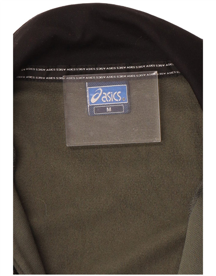 ASICS Womens Loose Fit Tracksuit Top Jacket UK 14 Medium Khaki