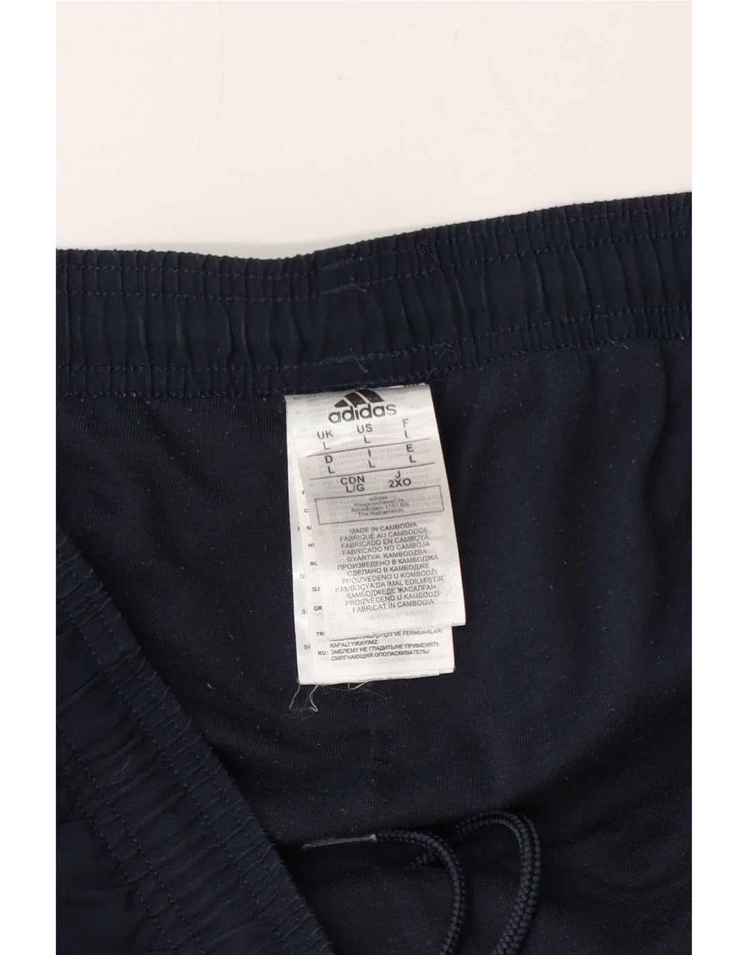 Adidas Mens Tracksuit Trousers Joggers Large Navy Blue Polyester
