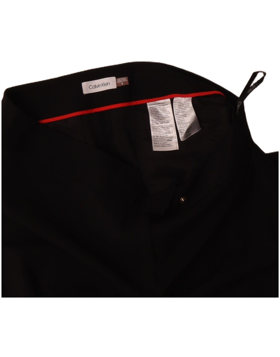 Calvin Klein Womens Straight Chino Trousers US 8 Medium W30 L28 Black