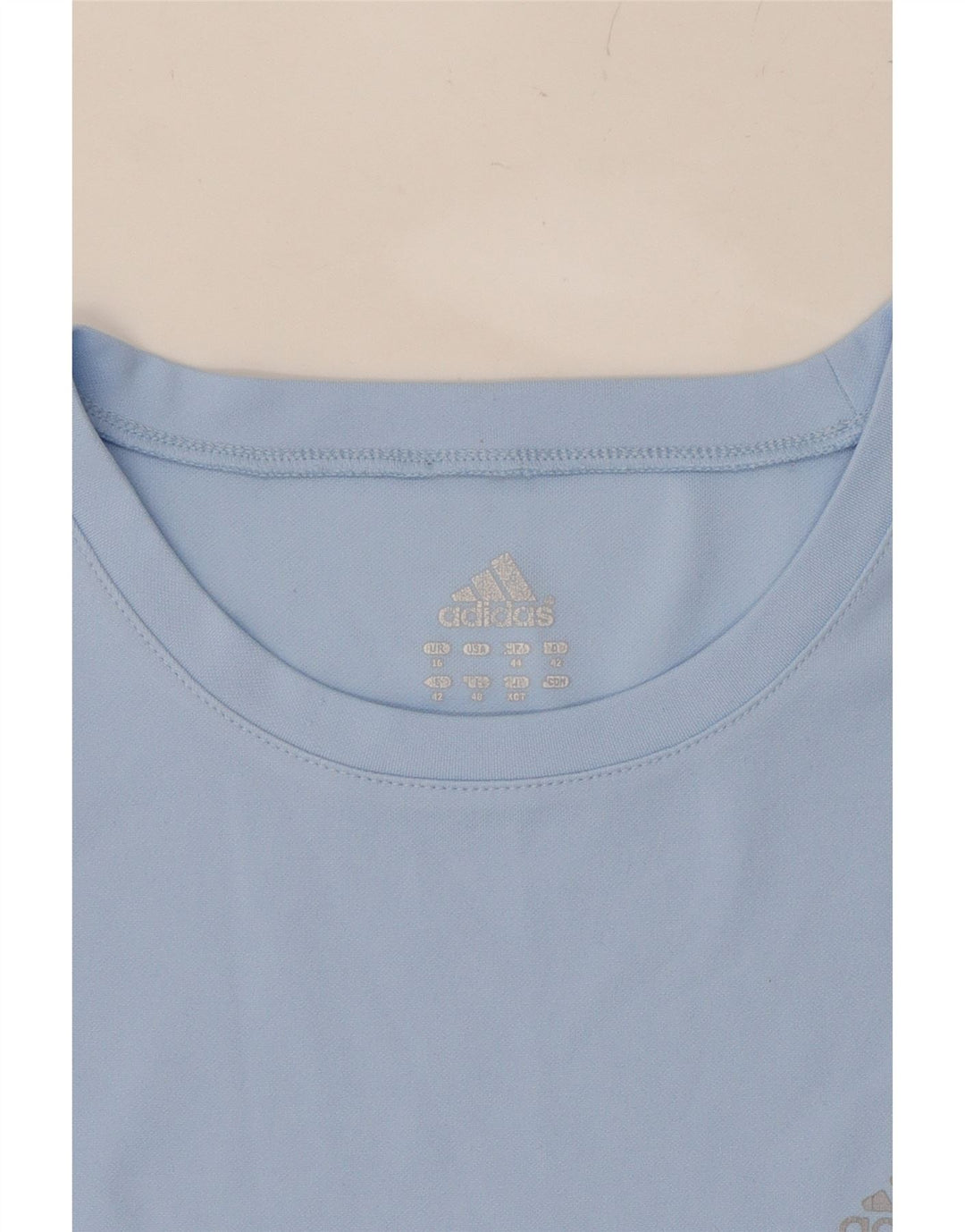 ADIDAS Womens T-Shirt Top UK 16 Large Blue Colourblock Polyester Vintage Adidas and Second-Hand Adidas from Messina Hembry 