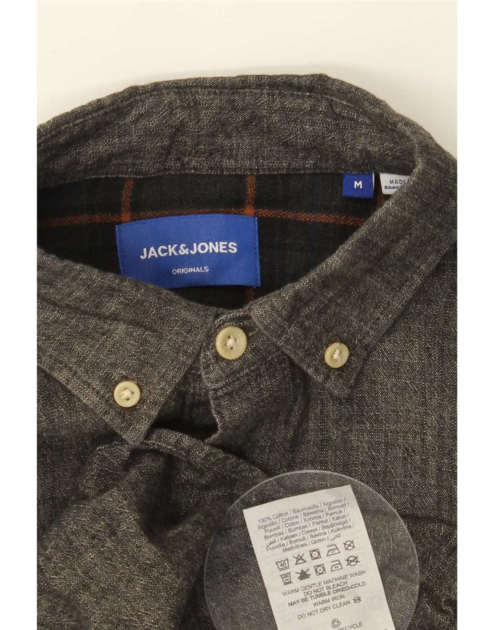 Jack & Jones Mens Shirt Medium Grey Cotton