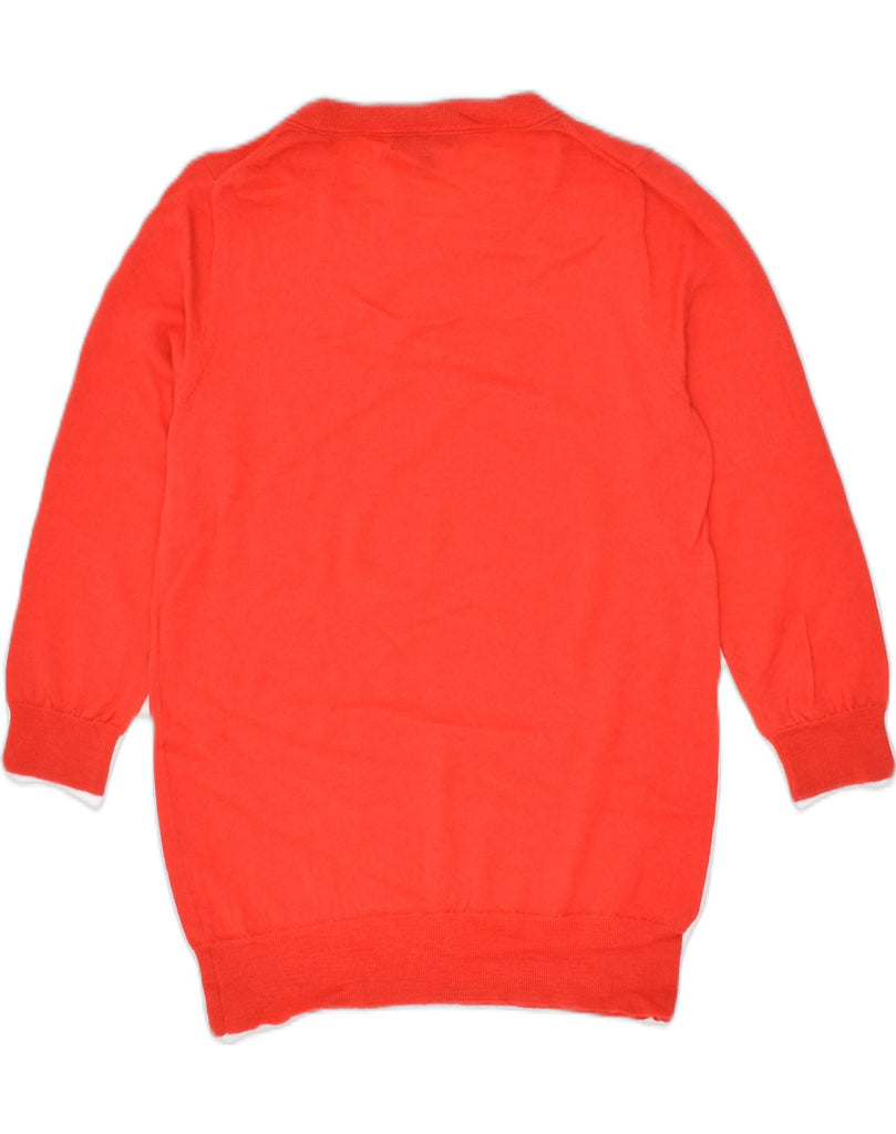 J. CREW Womens Crew Neck Jumper Sweater UK 10 Small Orange Cotton | Vintage J. Crew | Thrift | Second-Hand J. Crew | Used Clothing | Messina Hembry 