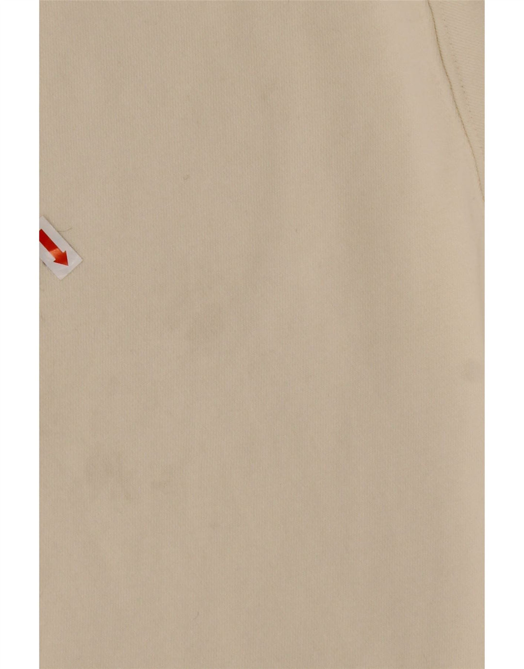 REEBOK Mens Loose Fit Zip Neck Sweatshirt Jumper Medium Off White Cotton