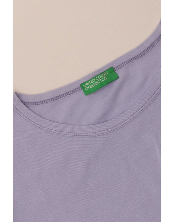 Benetton Womens T-Shirt Top UK 12 Medium Purple