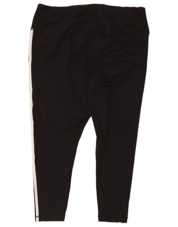 Adidas Womens Tight Fit Capri Tracksuit Trousers UK 24/26 2XL Black