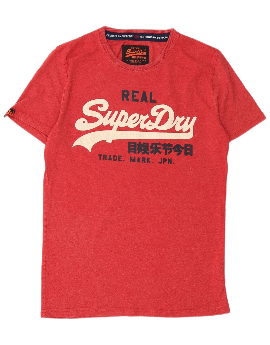 SUPERDRY Mens Graphic T-Shirt Top Medium Red Cotton