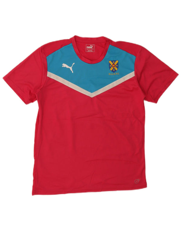 Puma Mens Graphic T-Shirt Top Medium Pink Colourblock