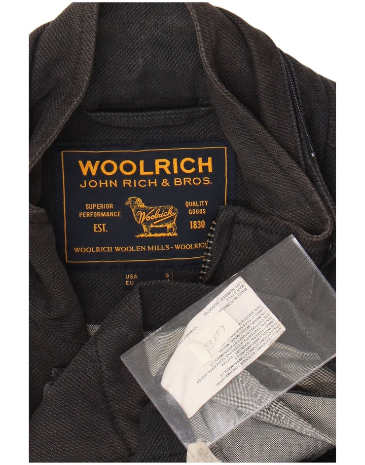 WOOLRICH Mens Utility Jacket UK 36 Small Black Cotton
