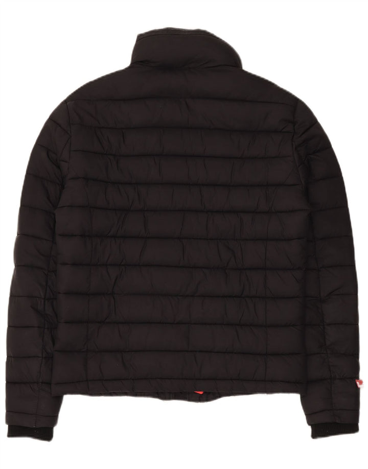 Superdry Mens Padded Jacket UK 36 Small Black Nylon