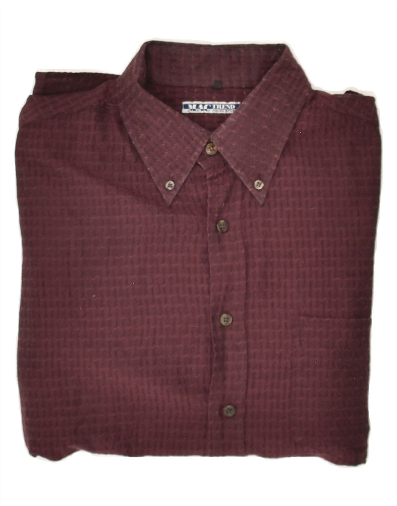 VINTAGE Mens Shirt XL Burgundy | Vintage Vintage | Thrift | Second-Hand Vintage | Used Clothing | Messina Hembry 