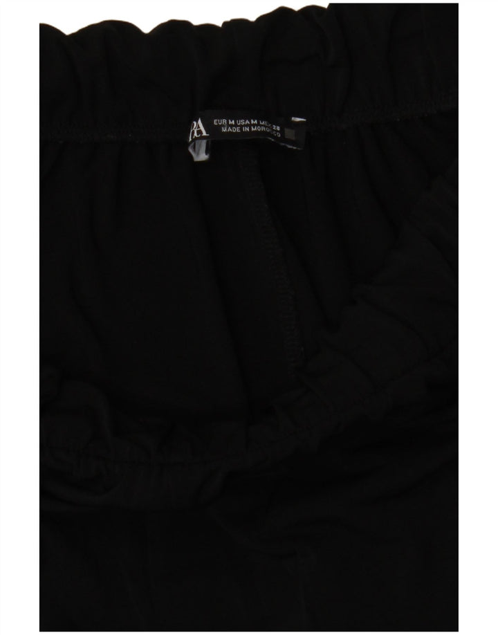 ZARA Womens Tracksuit Trousers Joggers UK 12 Medium Black