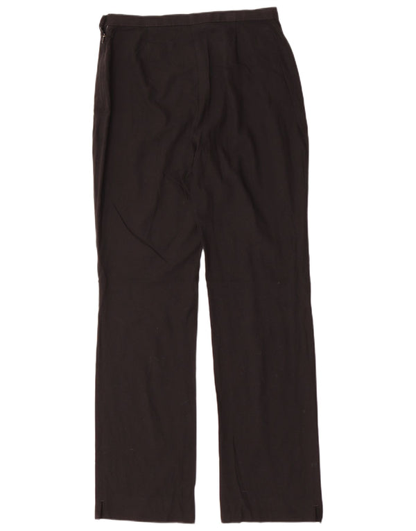 Marks & Spencer Womens Straight Casual Trousers UK 12 Medium W28 L32 Black