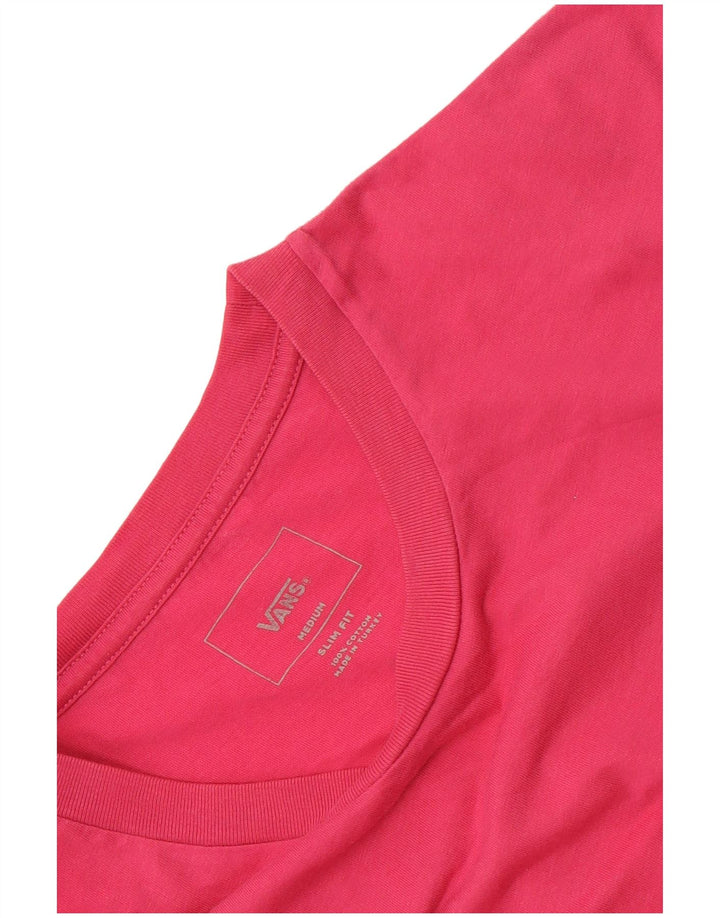 Vans Mens Slim Fit Graphic T-Shirt Top Medium Pink