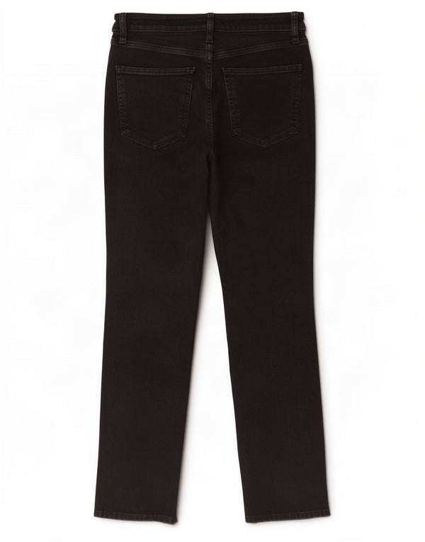 Zara Womens Crop Straight Jeans EU 38 Small W28 L25 Black