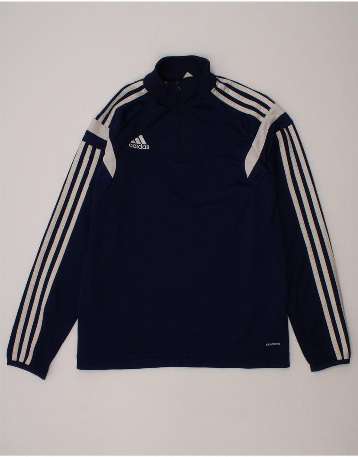 ADIDAS Boys Climacool Pullover Tracksuit Top 11-12 Years Large Navy Blue Vintage Adidas and Second-Hand Adidas from Messina Hembry 