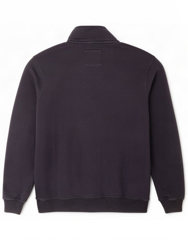 Crew Clothing Mens Zip Neck Sweatshirt Jumper Large Navy Blue Cotton