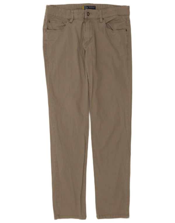 Wampum Mens Straight Corduroy Trousers IT 48 Medium W33 L31 Grey Cotton