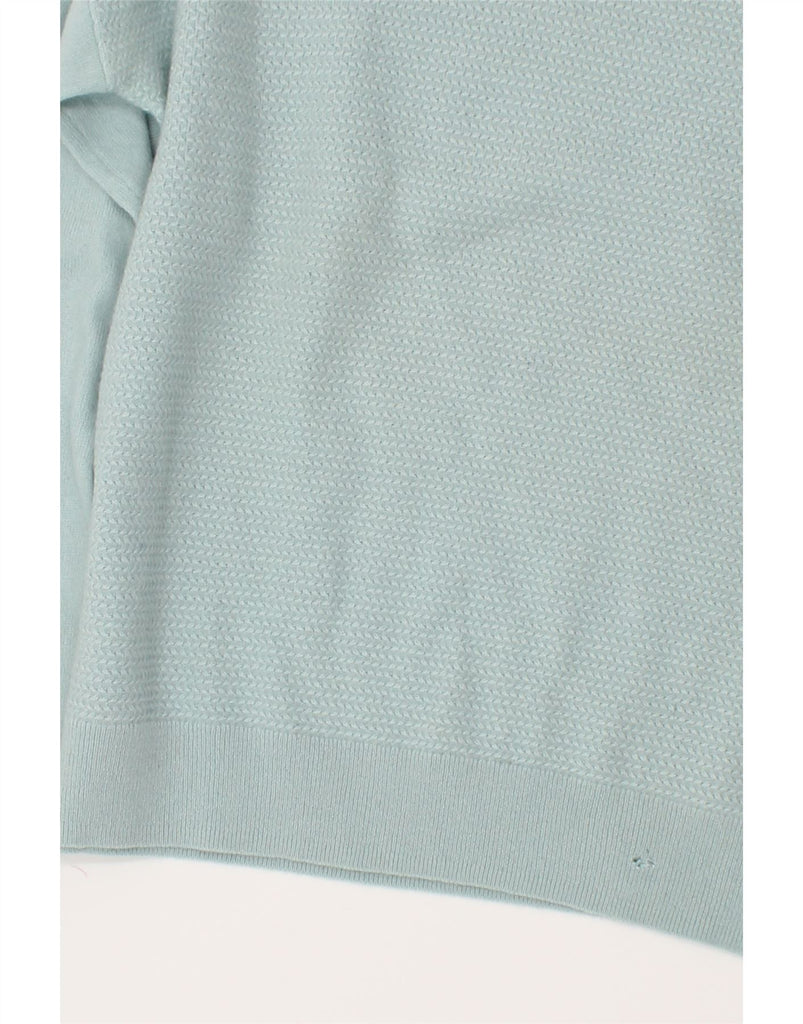 TOMMY HILFIGER Womens Roll Neck Jumper Sweater UK 10 Small Blue Wool | Vintage Tommy Hilfiger | Thrift | Second-Hand Tommy Hilfiger | Used Clothing | Messina Hembry 