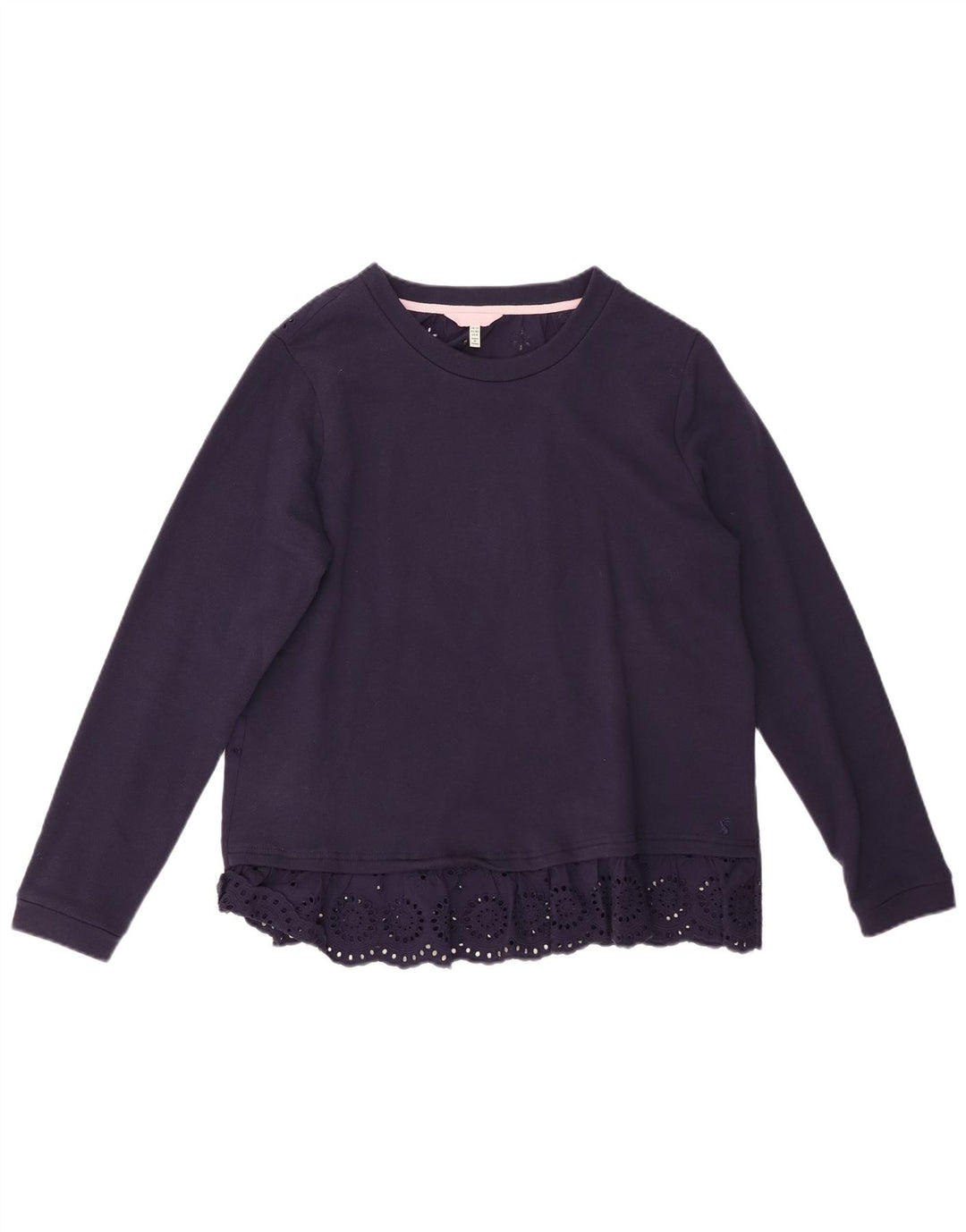 JOULES Womens Blouse Top UK 12 Medium Navy Blue Cotton