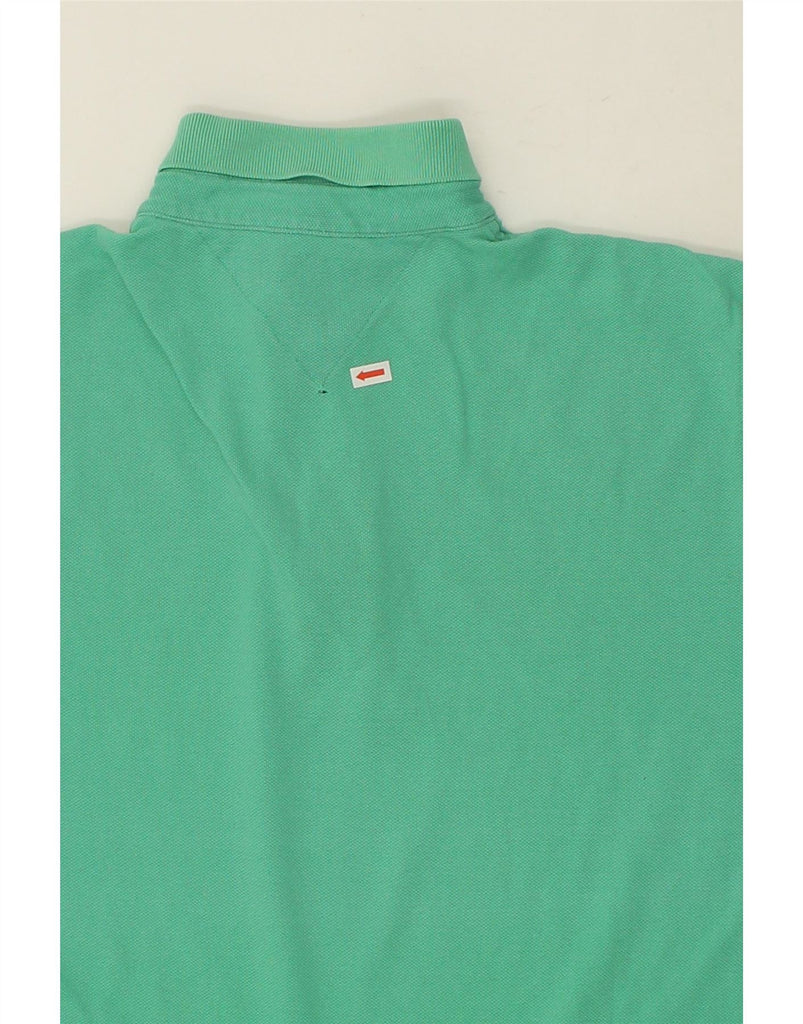 TOMMY HILFIGER Mens Polo Shirt Medium Green Cotton Vintage Tommy Hilfiger and Second-Hand Tommy Hilfiger from Messina Hembry 