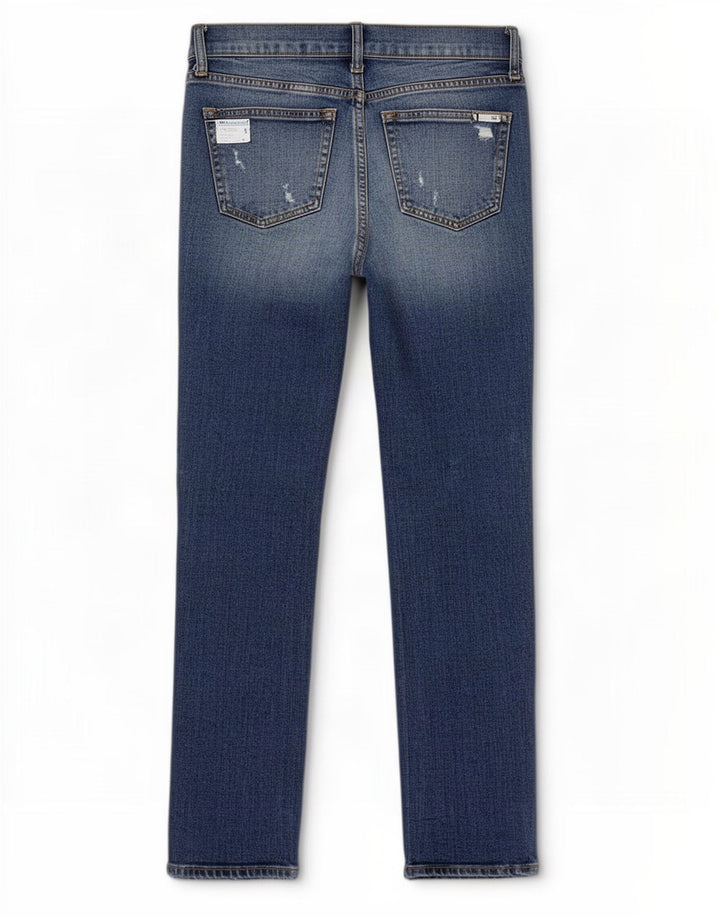 Gap Womens Distressed Straight Jeans W26 L29 Blue Cotton